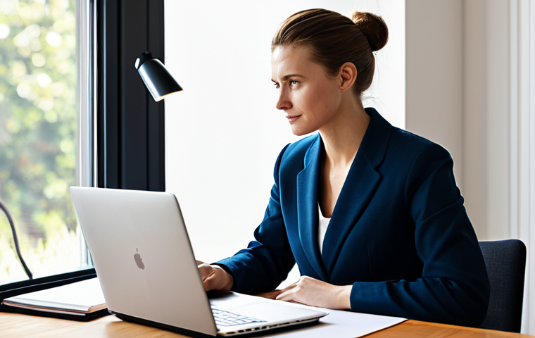 A professional individual, fully clothed in a modest business casual outfit, sitting calmly at a clean, modern desk in a sunlit home office. They are looking thoughtfully towards a window, a closed laptop and a notebook neatly placed to the side, symbolizing a moment of intentional digital pause. The setting emphasizes tranquility and focus. perfect anatomy, correct proportions, natural pose, well-formed hands, proper finger count, natural body proportions, safe for work, appropriate content, fully clothed, professional, modest, family-friendly, high quality professional photography.