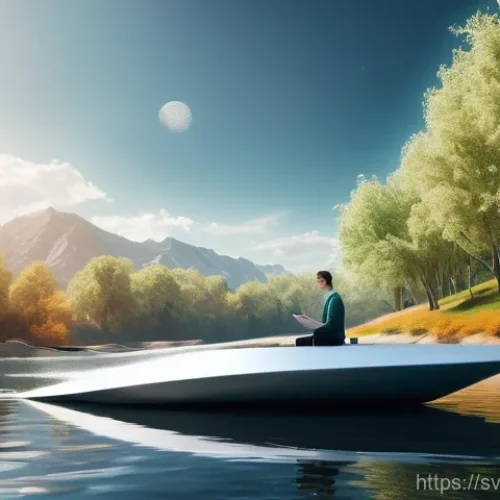 Home 26 의식적 기술 사용과 효율적인 일 처리 - **"Taming the Digital Flow" - A Serene Navigation**
A tranquil and visually stunning scene depic...